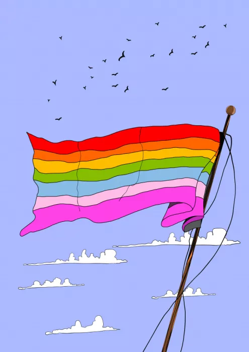Nicholas: Bandiera arcobaleno vibrante