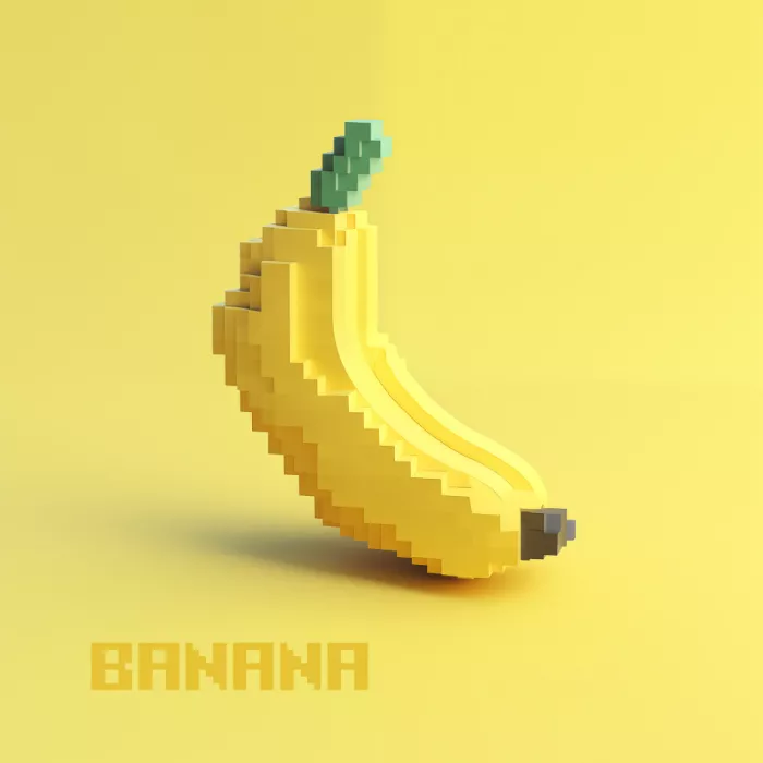 Magnusson, Andreas: Pixelated Stylized Banana