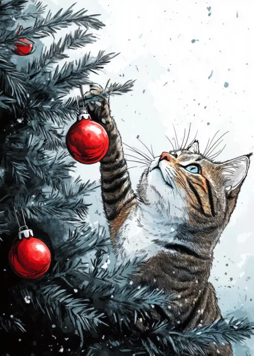 Jaszke, Justyna: Cats Love the Christmas Tree (1)