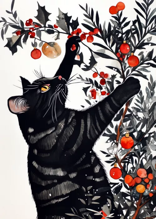 Jaszke, Justyna: Los Gatos aman el árbol de Navidad (3)