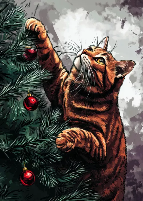 Jaszke, Justyna: Los gatos aman el árbol de Navidad (4)