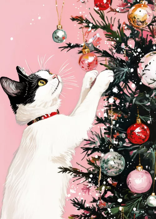 Jaszke, Justyna: Cats Love the Christmas Tree (7)