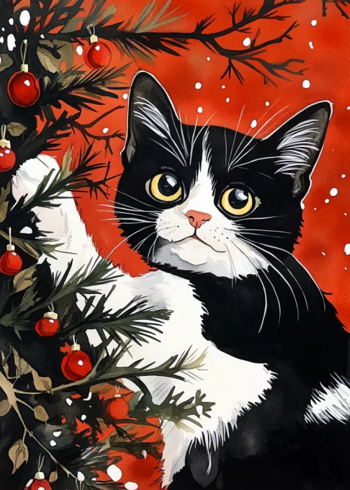 Jaszke, Justyna: Cats Love the Christmas Tree (8)