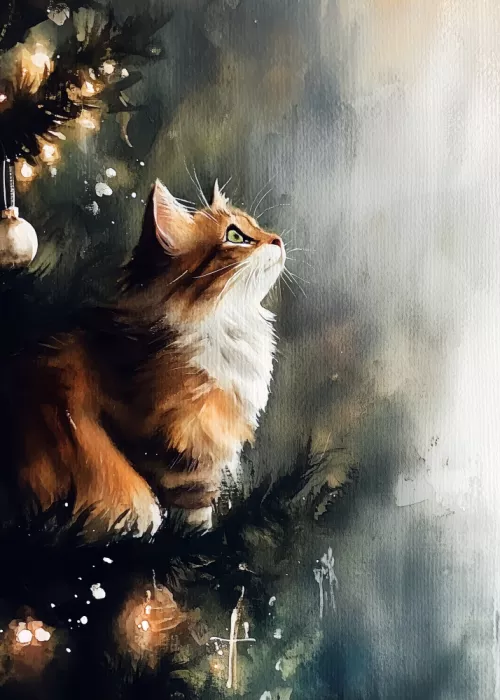 Jaszke, Justyna: Los Gatos Aman el Árbol de Navidad