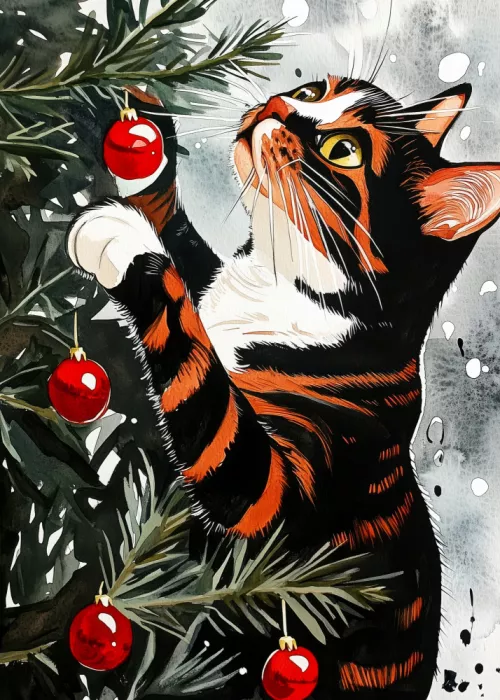 Jaszke, Justyna: Cats Love the Christmas Tree (18)