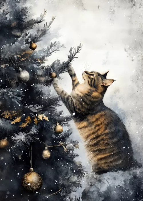 Jaszke, Justyna: Los Gatos Aman el Árbol de Navidad