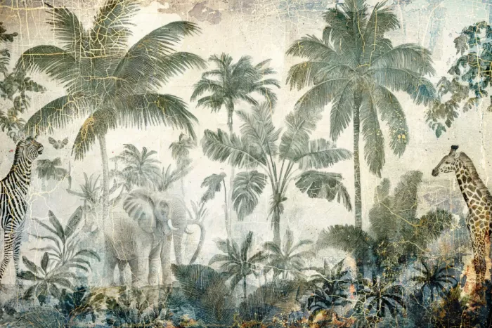 Kulik, Rafal: Tropischer Dschungel - Kunstillustration Wandbild 30
