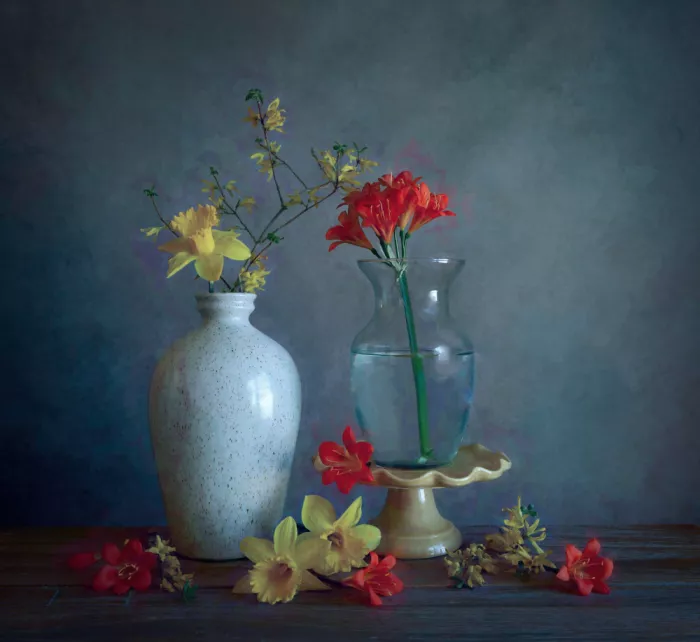 Zhou, Fangping: Clivia, Daffodil and Winter Jasmine