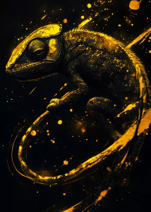 Jaszke, Justyna: Gold and Black Chameleon