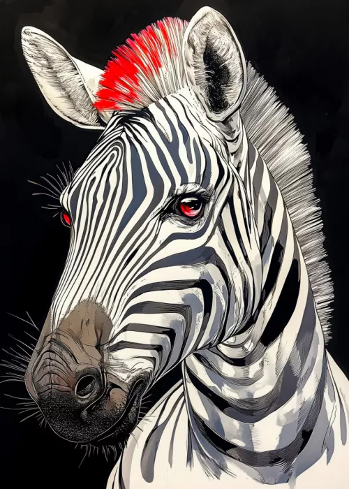 Jaszke, Justyna: Dynamic Zebra Animal Art