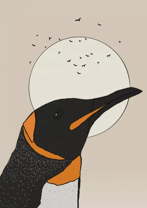 Nicholas: Majestic Bird Against A Large Moon