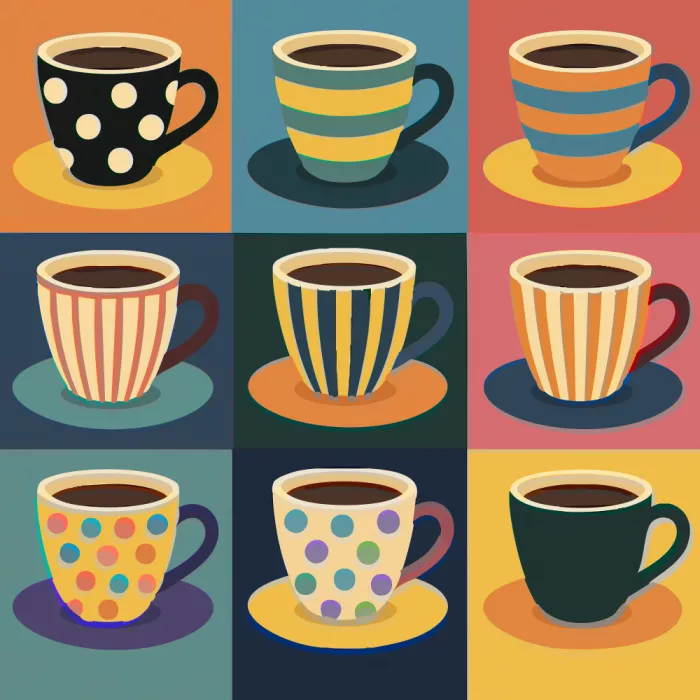Magnusson, Andreas: Colorful Coffee Cups