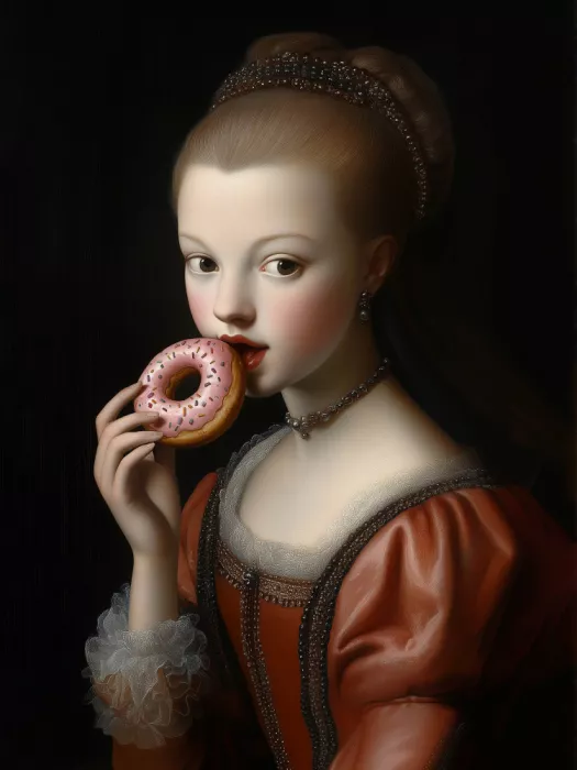 Dikhotomy: Une Femme en Élégant Costume Renaissance