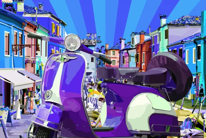 Rakos, Lynnda: Purple Vespa