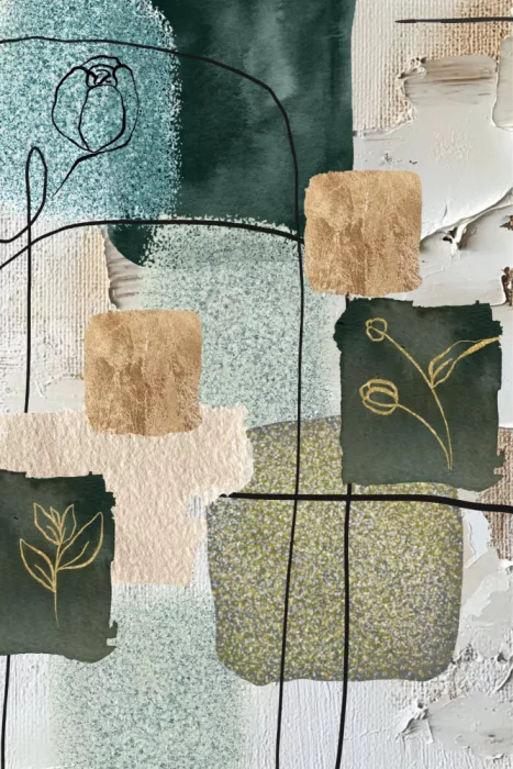 Moss, Ann Sally: Geometrische Grüntöne-1