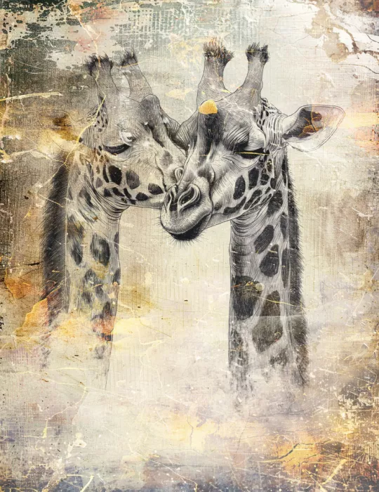 Kulik, Rafal: Giraffe Tierkunst Illustration 02