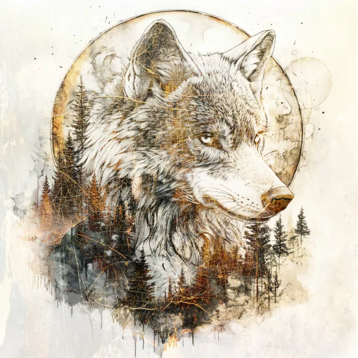 Kulik, Rafal: Illustration Animale Loup 09