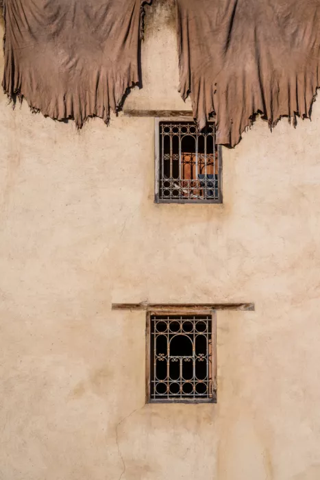 Photolovers: Leather On The Wall In Fes