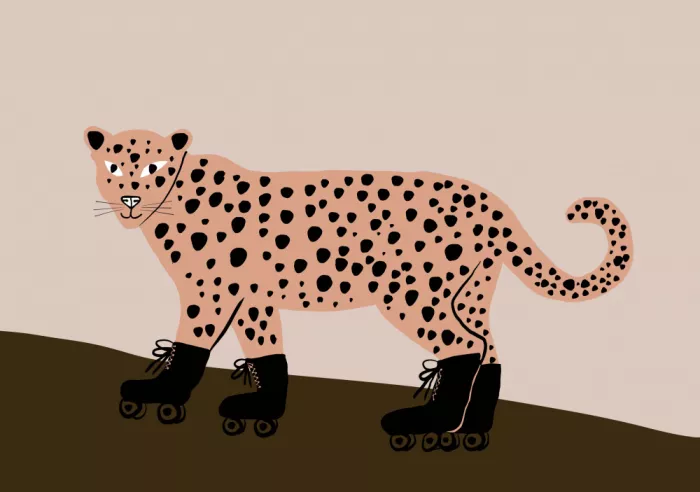 Bursic, Sharyn: Leopard beim Schlittschuhlaufen