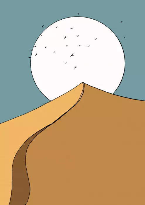 Nicholas: Sorgere della luna nel deserto