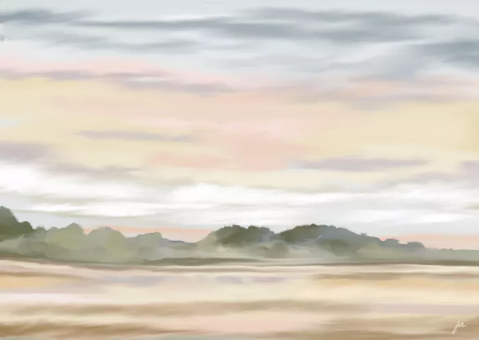 Alheit, Jenna: Sanfte Morgenlandschaft