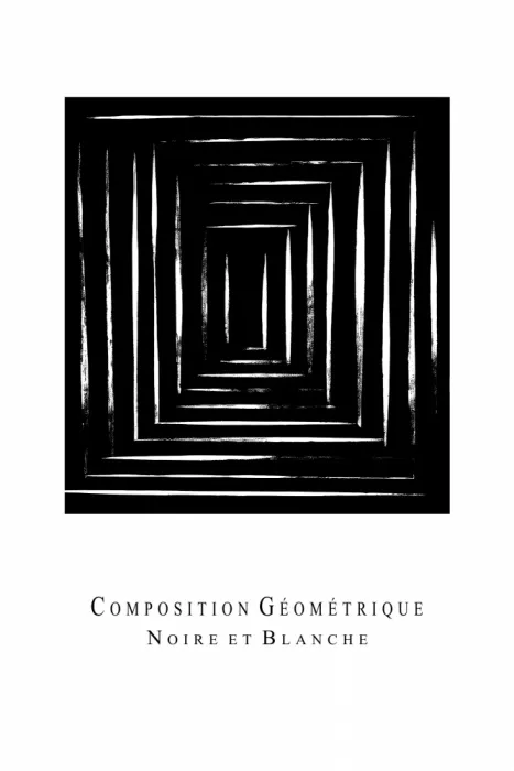 cartissi: Composición Geométrica Negra y Blanca