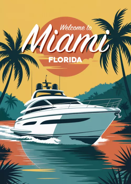 Magnusson, Andreas: Yate en las olas de Miami