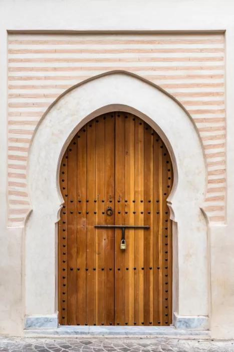 Photolovers: Brown Wooden Door In The Medina Of Marrakech In Morocco