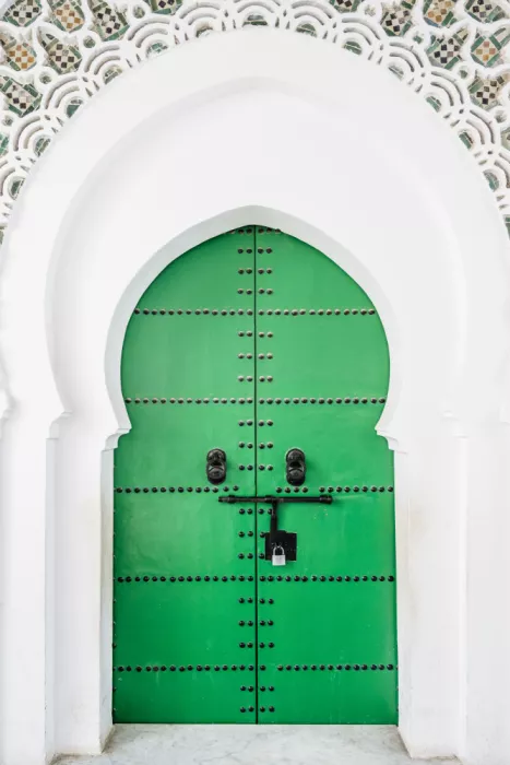 Photolovers: Puerta verde y pared blanca en Marruecos