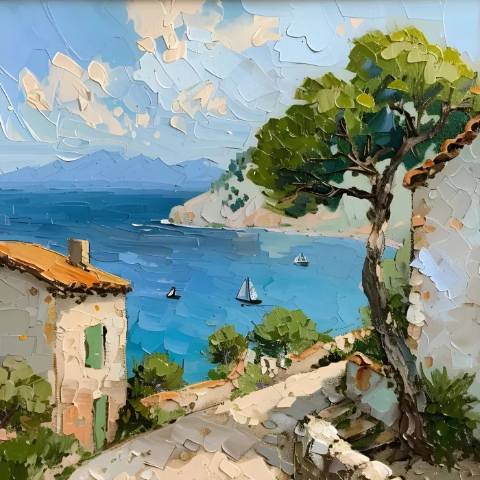 Elena, Avanesova: Dipinto di paesaggio costiero