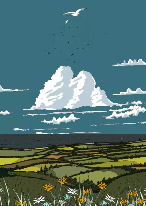 Nicholas: Paisaje ondulante y el mar