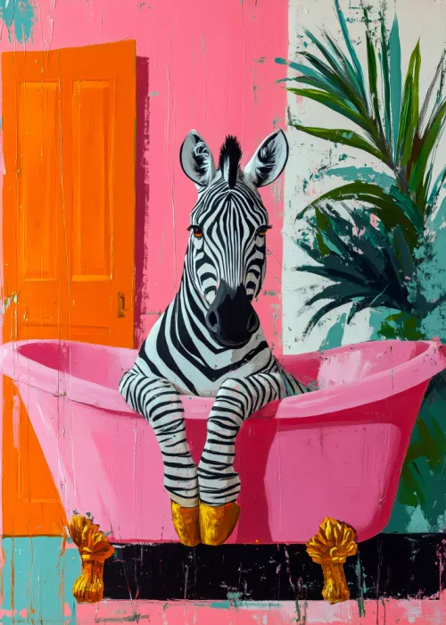 Jaszke, Justyna: Zebra in the Bathtub Tropical animals