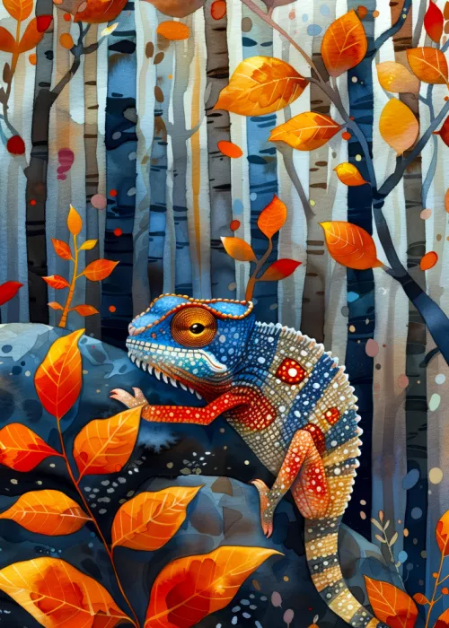 Jaszke, Justyna: Tropical Animals Chameleon 4