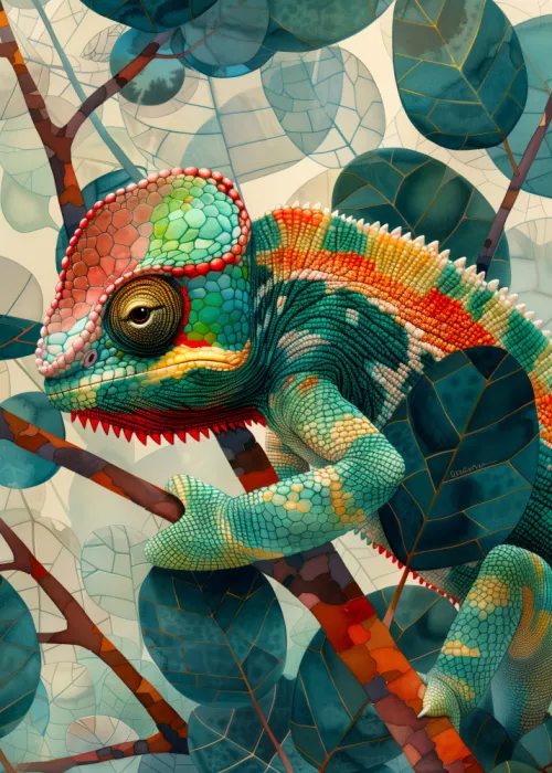 Jaszke, Justyna: Tropical Animals Chameleon 5