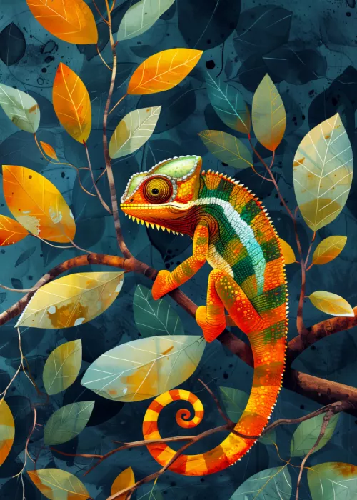 Jaszke, Justyna: Tropical Animals Chameleon 6