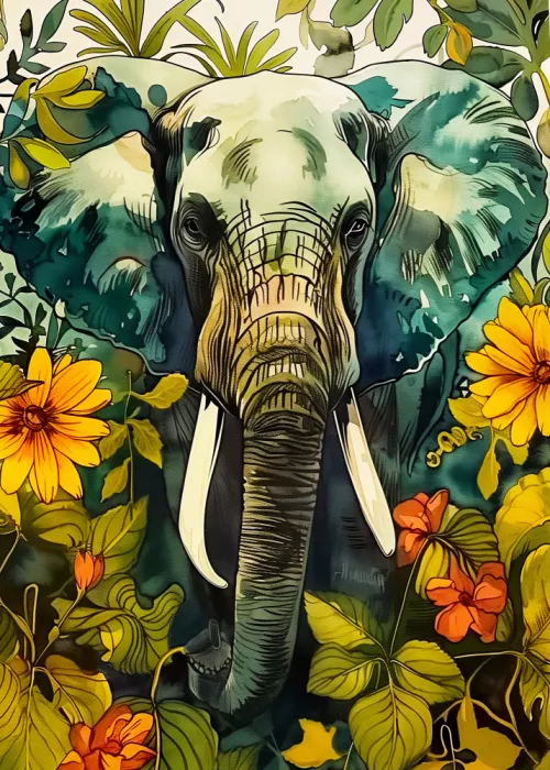Jaszke, Justyna: Tropical Animals Elephant 1