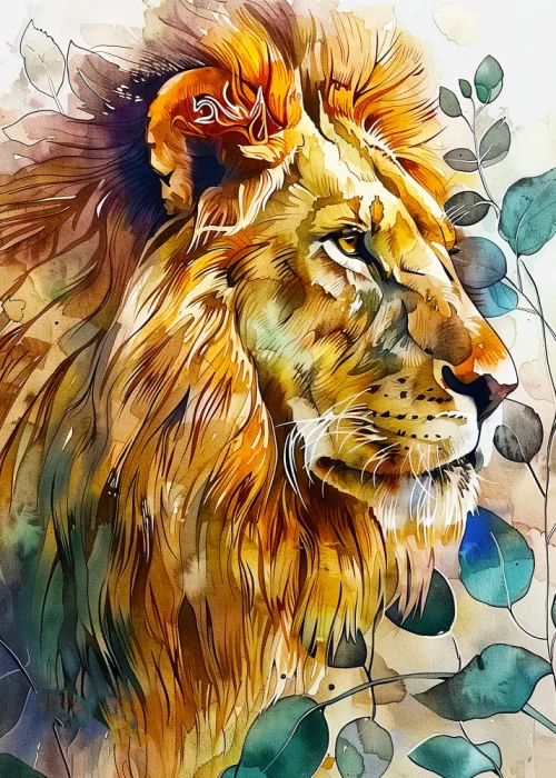 Jaszke, Justyna: Tropical Animals Lion (3)