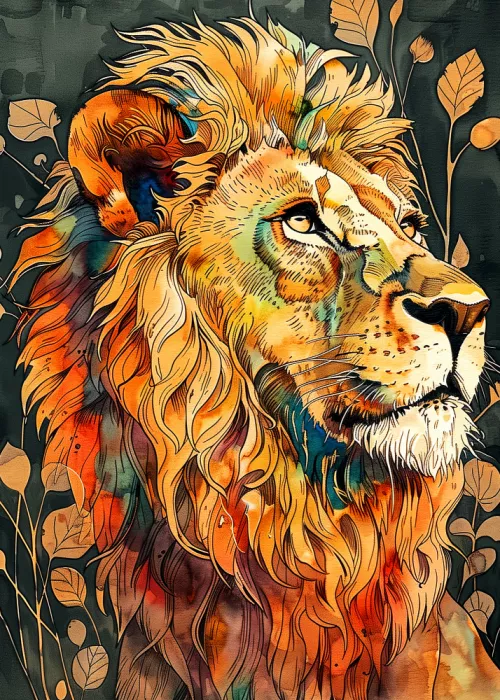 Jaszke, Justyna: Tropical Animals Lion (4)
