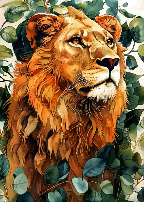 Jaszke, Justyna: Tropical Animals Lion (5)