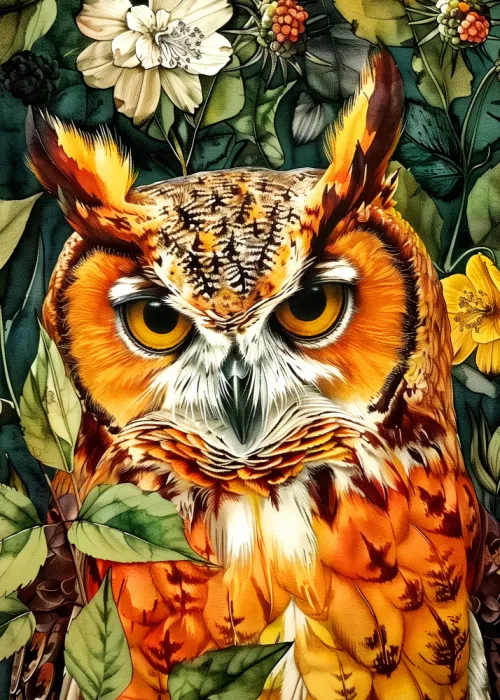 Jaszke, Justyna: Tropical Animals Owl (3)