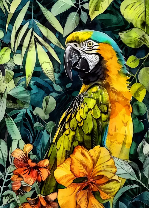 Jaszke, Justyna: Tropical Animals Parrot (2)