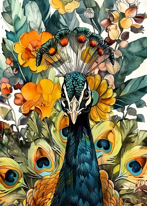 Jaszke, Justyna: Tropical Animals Peacock (2)