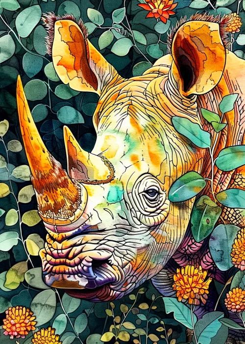 Jaszke, Justyna: Tropical Animals Rhinoceros (1)