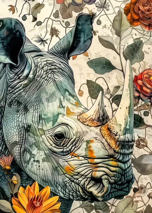 Jaszke, Justyna: Tropische Tiere Nashorn (2)