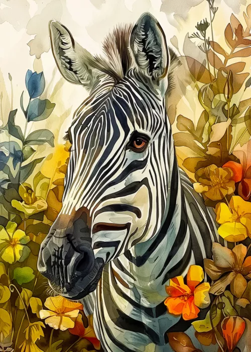 Jaszke, Justyna: Tropische Tiere Zebra (4)