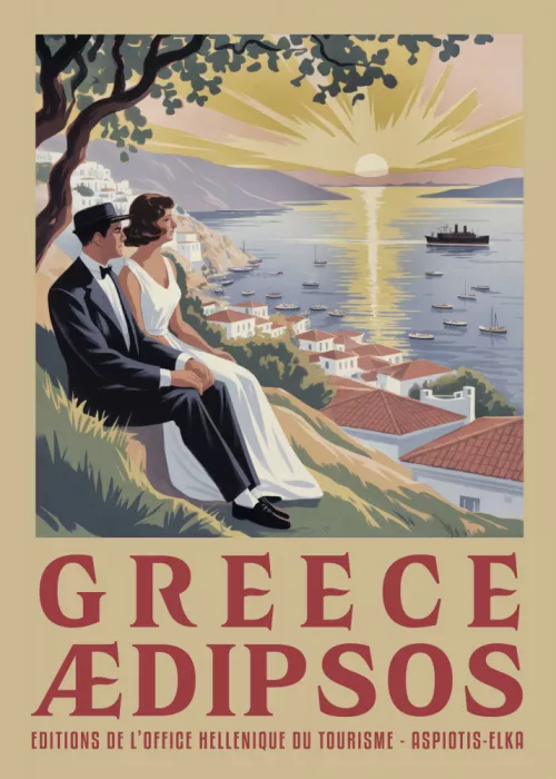 Magnusson, Andreas: Cartel de viaje vintage Grecia