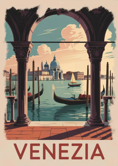 Magnusson, Andreas: Venezia Vintage Travel Poster