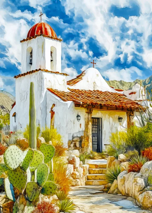 Jaszke, Justyna: Mexican Life Church In the Mexican Village 3