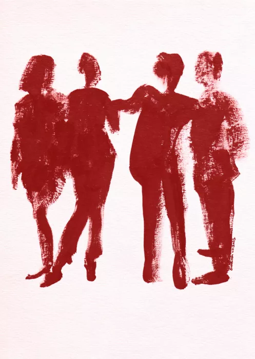 ch, Santhosh: Silhouettes in Red