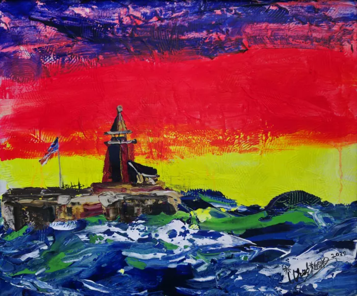 Ibragimov, Kanat: Faro de Santa Cruz en la Puesta de Sol 2